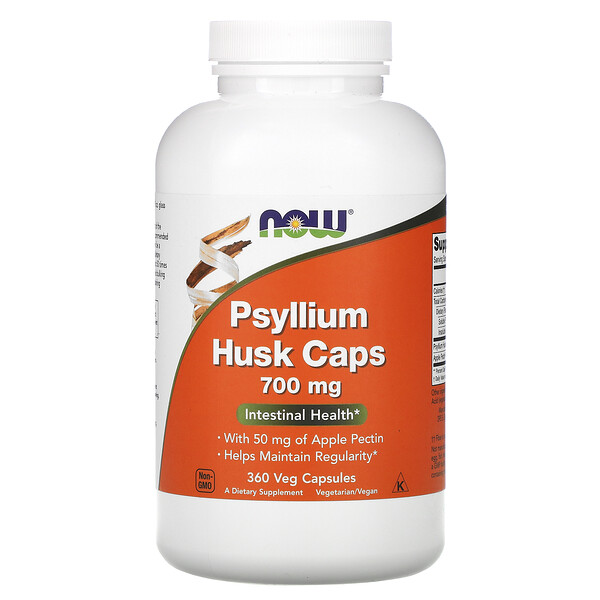 Psyllium Husk Caps, 700 mg , 360 Veg Capsules NOW Foods