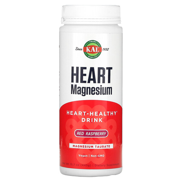 Heart Magnesium, Heart-Healthy Drink, Red Raspberry, 15.7 oz (445 g) KAL