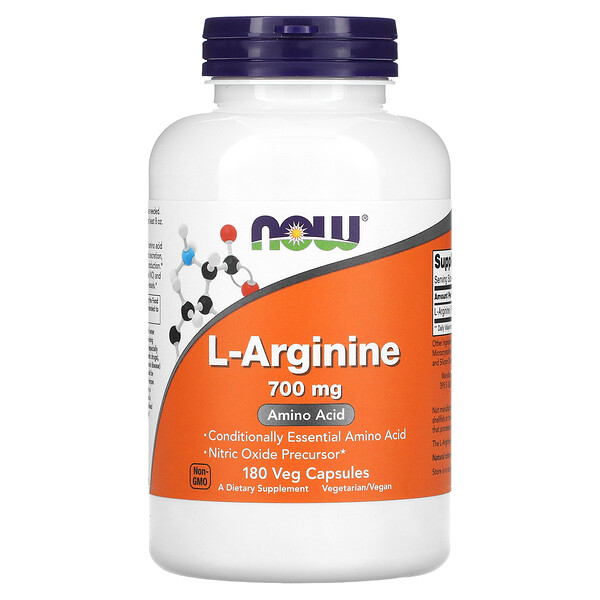 L-Аргинин - 700 мг - 180 вегетарианских капсул - NOW Foods NOW Foods