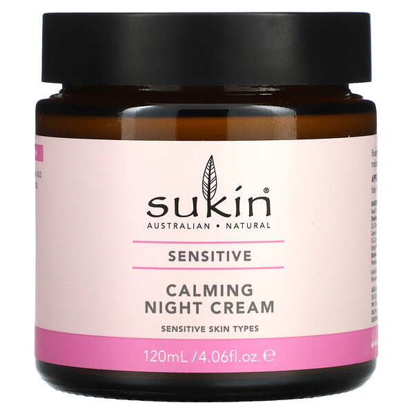 Успокаивающий ночной крем для чувствительной кожи, 120 мл (4,06 жидк. унции) Sukin