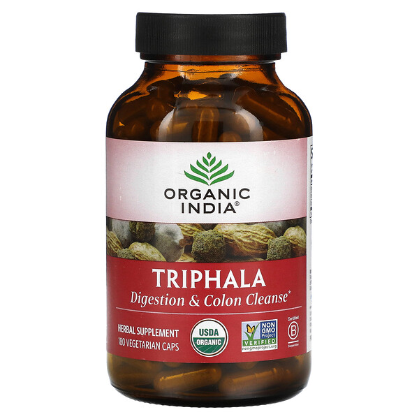 Трифала, 180 вегетарианских капсул Organic India