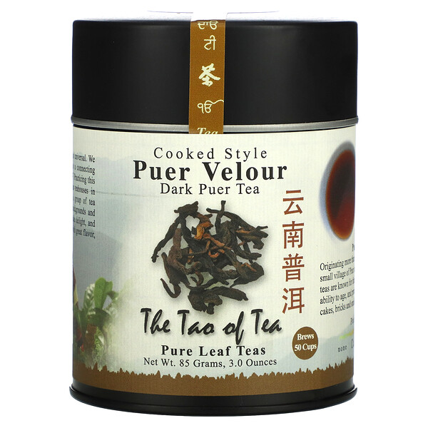 Пуэр-велюр Cooked Style, темный чай пуэр, 3 унции (85 г) The Tao of Tea