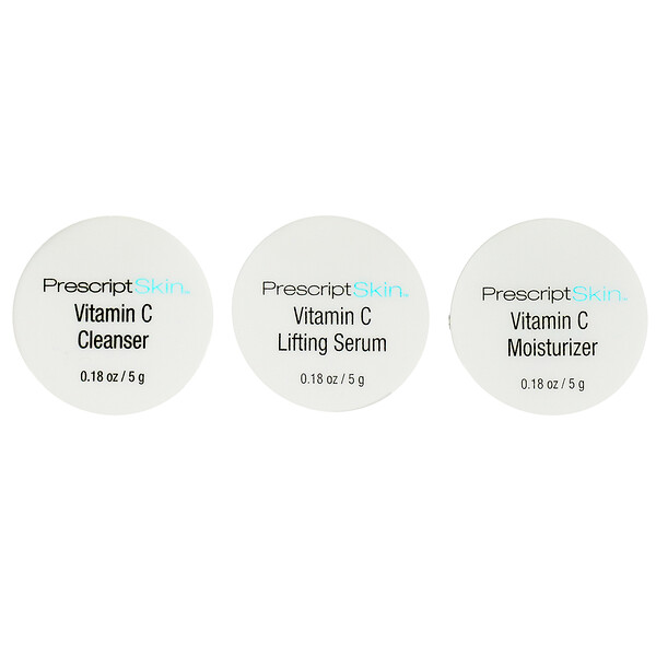 Пробный набор витамина С, 3 баночки по 0,18 унции (5 г) каждая PrescriptSkin