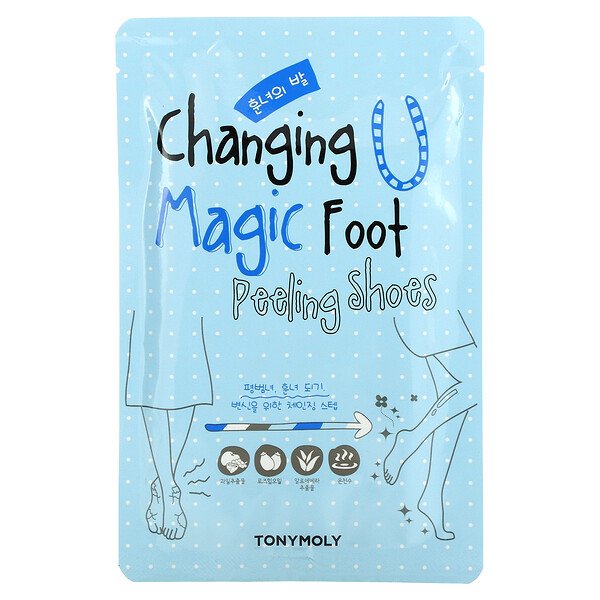 Changing U Magic Foot Peeling Shoes, 1 Pair, 0.60 oz (Унции) (17 g) Each TONYMOLY