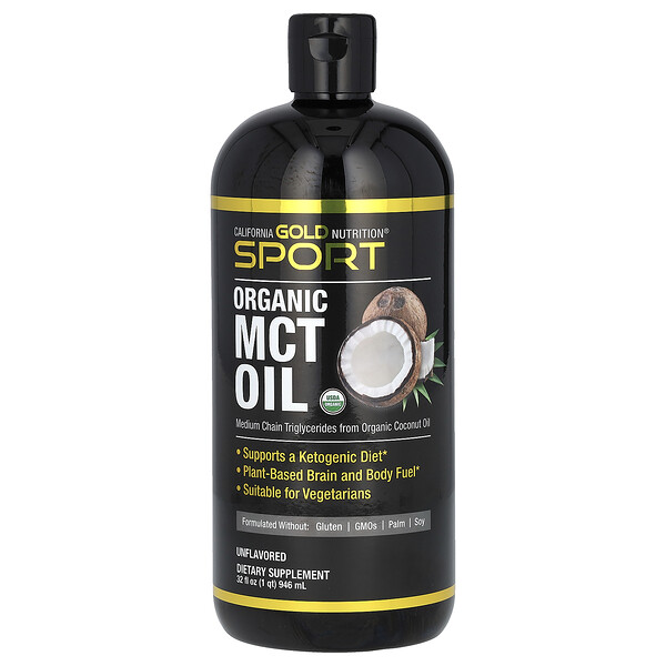 SPORT — Органическое масло MCT, 32 жидких унции (946 мл) California Gold Nutrition