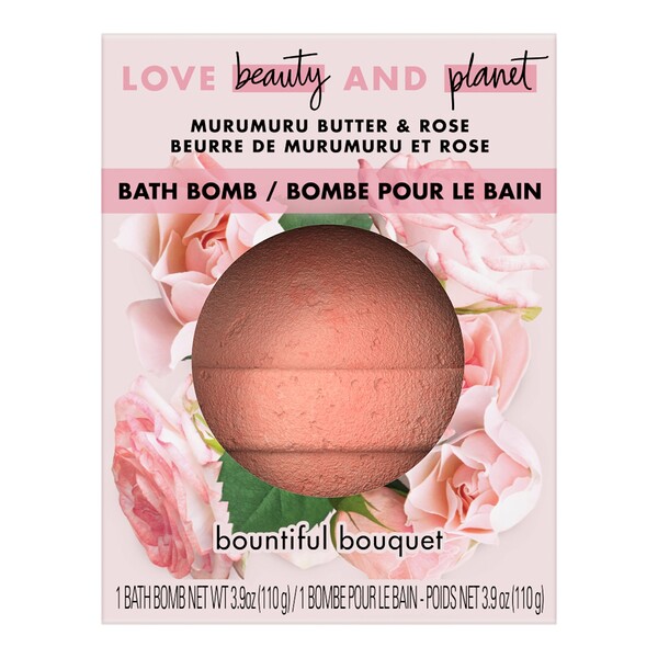 Бомбочка для ванны, масло мурумуру и роза, 3,9 унции (110 г) Love Beauty and Planet