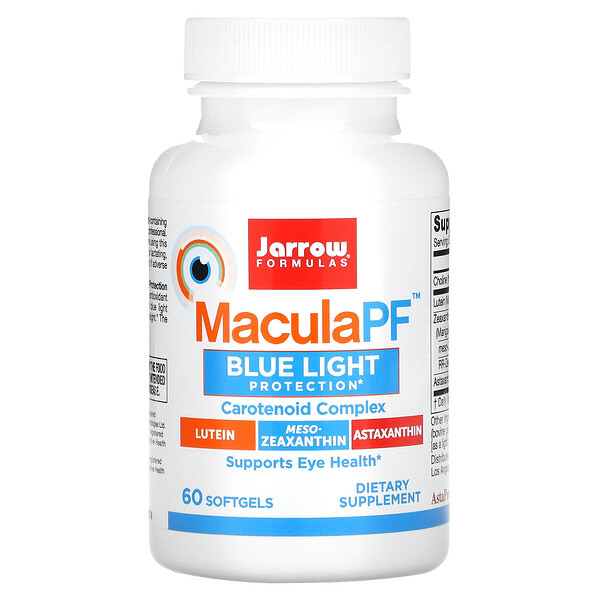 MaculaPF Защита от синего света, 60 гелевых капсул Jarrow Formulas