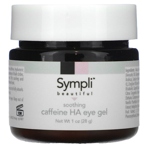 Успокаивающий гель для глаз с гиалуроновой кислотой и кофеином, 1 унция (28 г) Sympli Beautiful