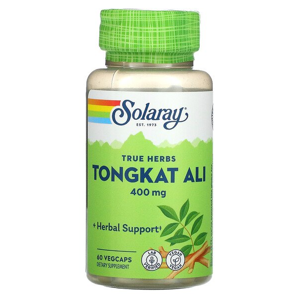 Тонгкат Али, 400 мг, 60 растительных капсул Solaray