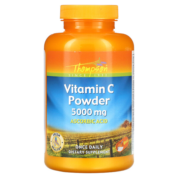 Порошок витамина С, 5000 мг, 8 унций. Thompson