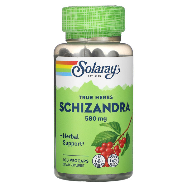 Шизандра - 580 мг - 100 растительных капсул - Solaray Solaray