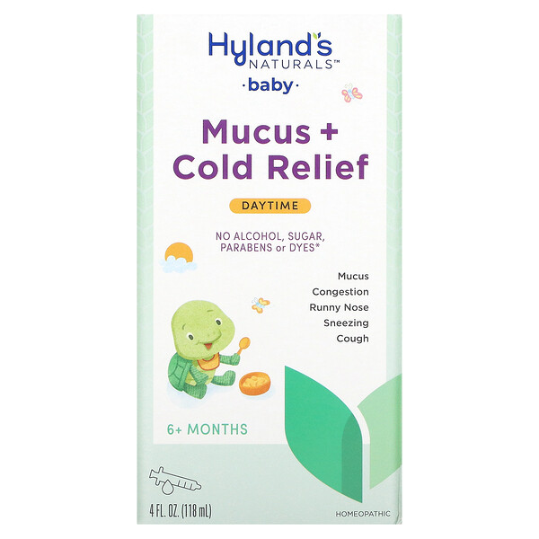 Baby, Daytime Mucus + Cold Relief, от 6 месяцев, 4 жидких унции (118 мл) Hyland's Naturals