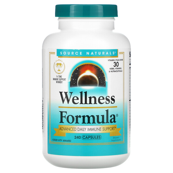 Wellness Formula, Продвинутая ежедневная поддержка иммунитета, 240 капсул Source Naturals