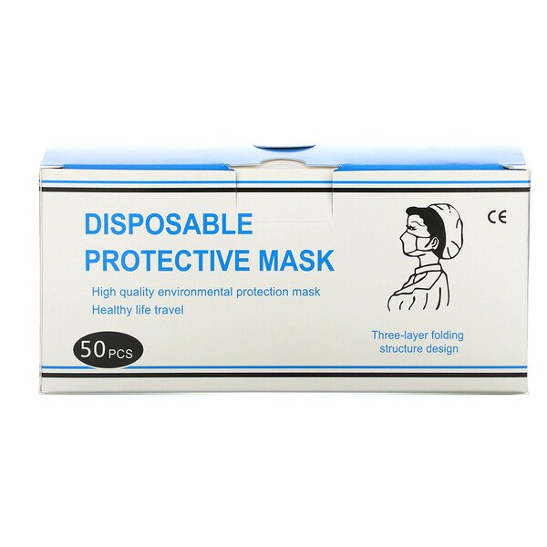 Одноразовая защитная маска для лица, 50 шт. в упаковке Luseta Beauty
