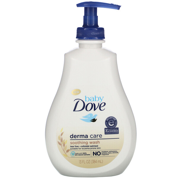 Baby Dove, Derma Care, успокаивающее средство для умывания, 13 жидких унций (384 мл) Dove