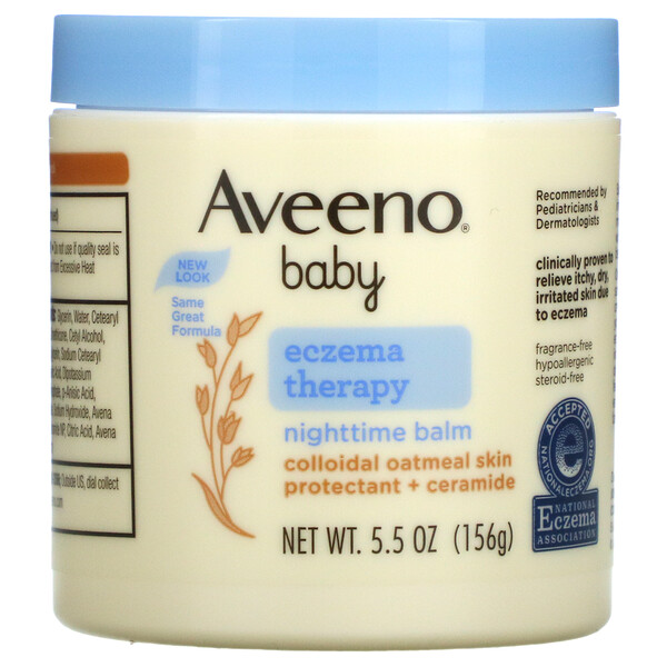 Baby, Eczema Therapy, ночной бальзам, без запаха, 5,5 унций (156 г) Aveeno