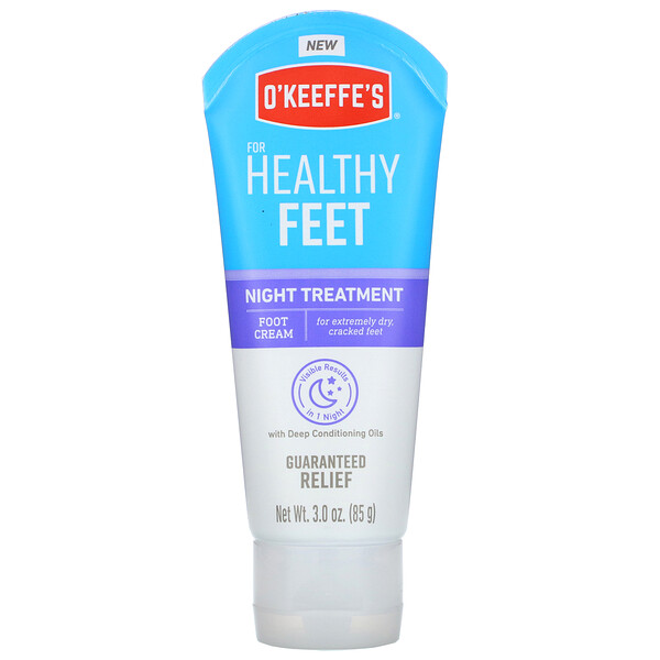 Healthy Feet, Ночной уход, крем для ног, 3,0 унции (85 г) O'Keeffe's