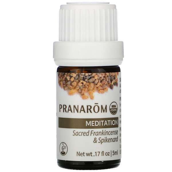 Эфирное масло, диффузная смесь, медитация, 0,17 жидких унций (5 мл) Pranarom