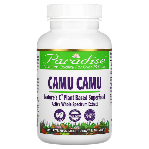 Камю-Каму, 180 вегетарианских капсул Paradise Herbs