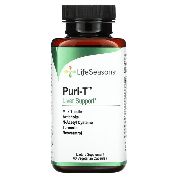 Puri-T, Поддержка печени, 60 вегетарианских капсул LifeSeasons