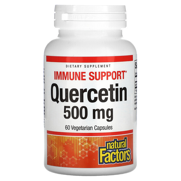 Кверцетин, 500 мг, 60 вегетарианских капсул Natural Factors