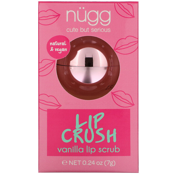 Lip Crush, Ванильный скраб для губ, 0,24 унции (7 г) Nugg