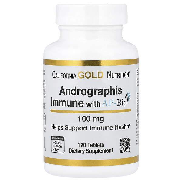 Andrographis Immune with AP-Bio, 100 mg,  120 Tablets (Таблетки) California Gold Nutrition