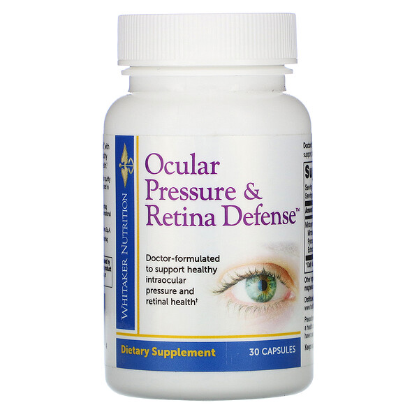 Глазное давление и защита сетчатки, 30 капсул Whitaker Nutrition