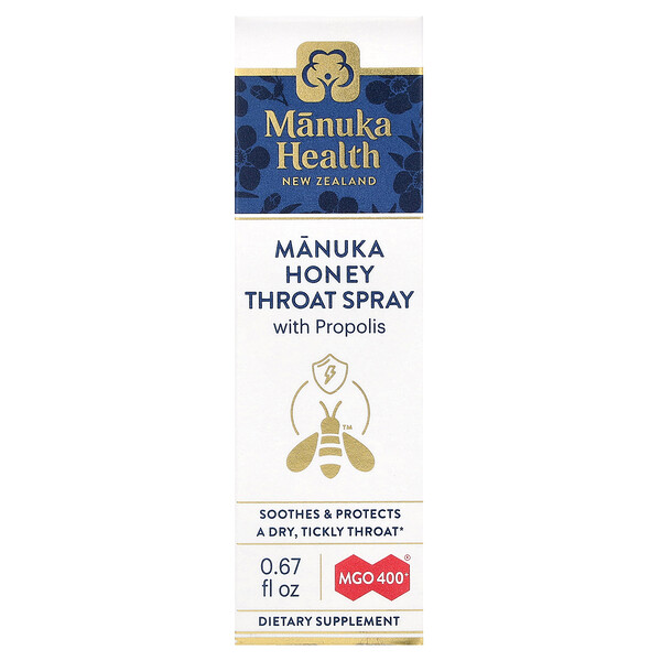 Медовый спрей для горла Манука с прополисом, 0,67 жидк. унции Manuka Health