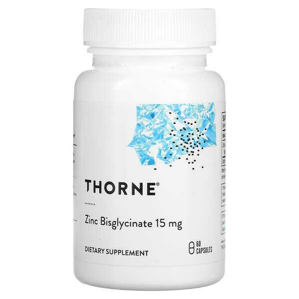 Бисглицинат цинка, 15 мг, 60 капсул Thorne Research