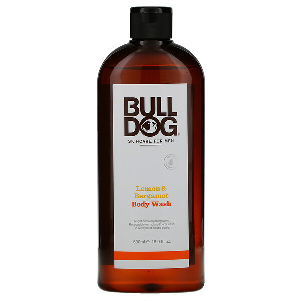 Гель для тела, лимон и бергамот, 16,9 жидких унций (500 мл) Bulldog Skincare For Men