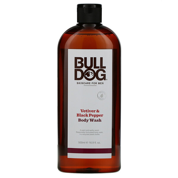 Гель для тела, ветивер и черный перец, 16,9 жидких унций (500 мл) Bulldog Skincare For Men