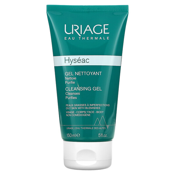 Hyseac, Очищающий гель, 5 жидких унций (150 мл) Uriage
