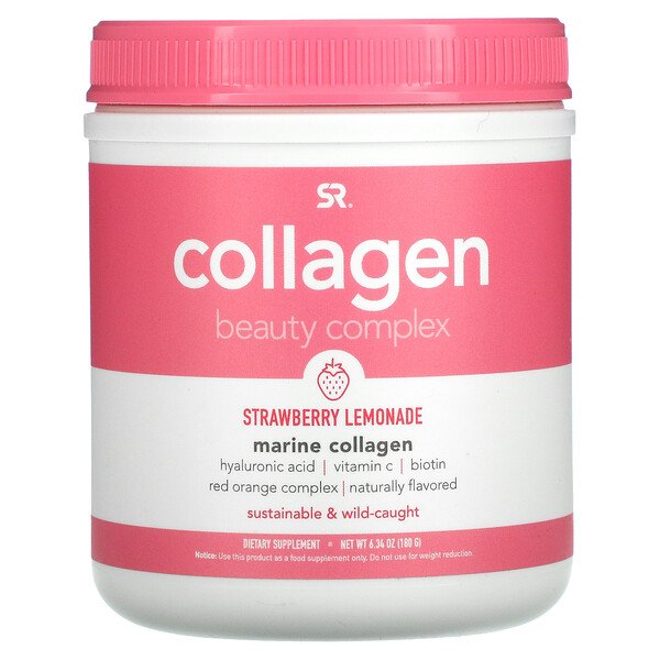 Collagen Beauty Complex, Морской коллаген, клубничный лимонад, 6,34 унции (180 г) Sports Research