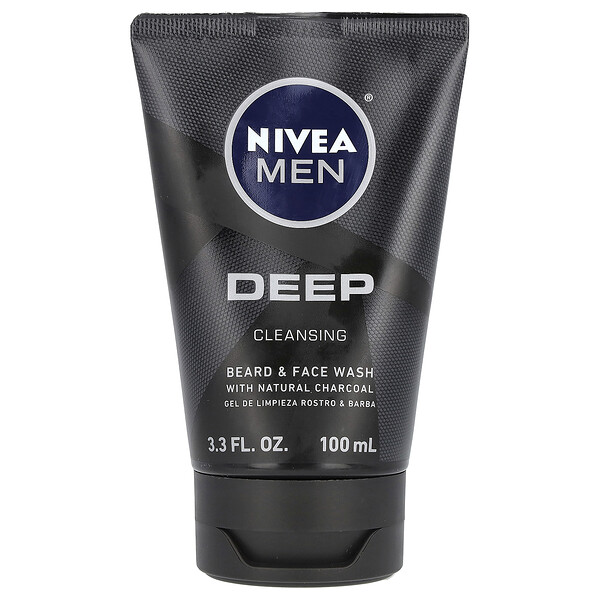 Men, Средство для глубокого очищения бороды и лица, 3,3 ж. унц. (100 мл) Nivea