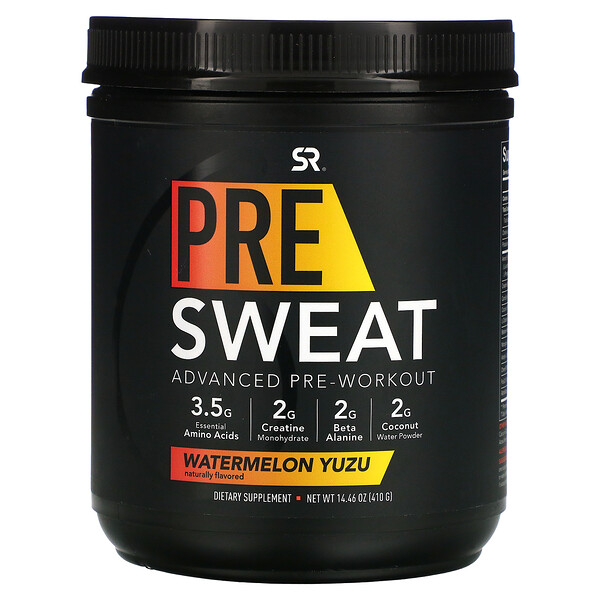 Pre-Sweat Advanced Pre-Workout, арбузный юдзу, 14,46 унции (410 г) Sports Research