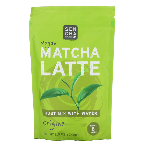 Vegan Matcha Latte, Original, 8,5 унций (240 г) Sencha Naturals