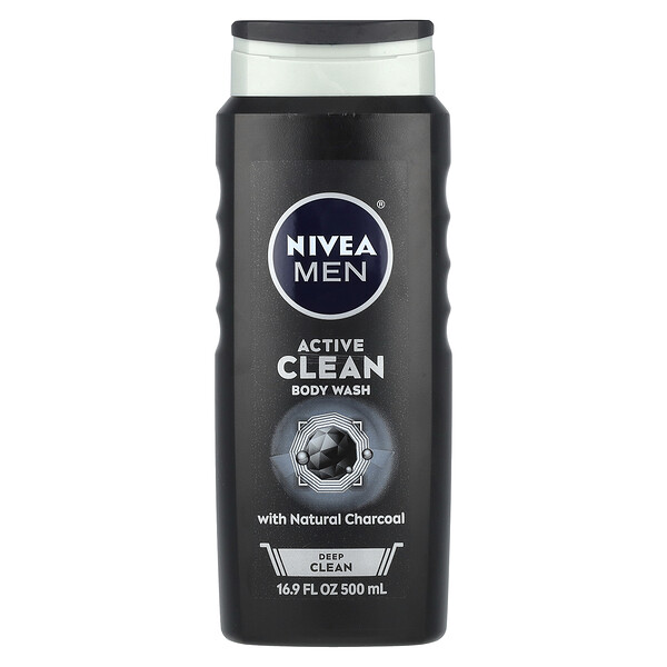 Men, Гель для душа Deep Clean, Deep Active Clean, 16,9 жидких унций (500 мл) Nivea