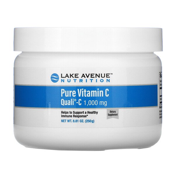 Pure Vitamin C Quali-C Powder (Порошок), 1,000 mg, 8.81 oz (Унции) (250 g) Lake Avenue Nutrition