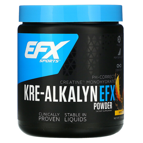 Kre-Alkalyn EFX Powder, манго, 7,76 унции (220 г) EFX Sports