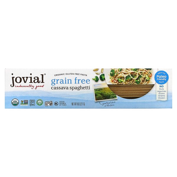 Органическая маниока без зерна, спагетти, 8 унций (227 г) Jovial