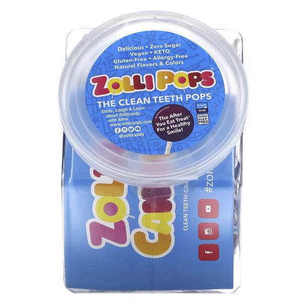 The Clean Teeth Pops, Ассорти, 5,2 унции Zolli Pops