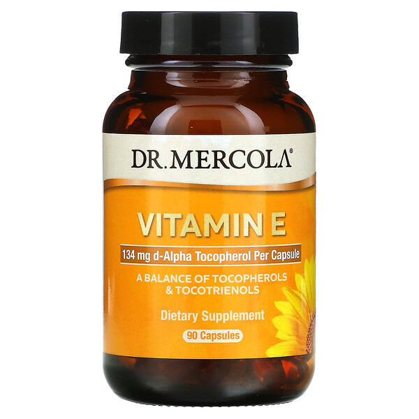 Витамин Е, 90 капсул Dr. Mercola
