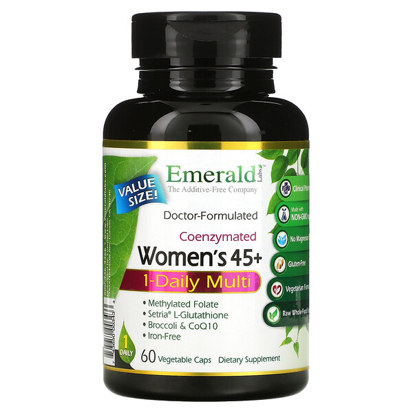 Мультивитамины для женщин 45+ - 60 растительных капсул - Emerald Labs Emerald Labs