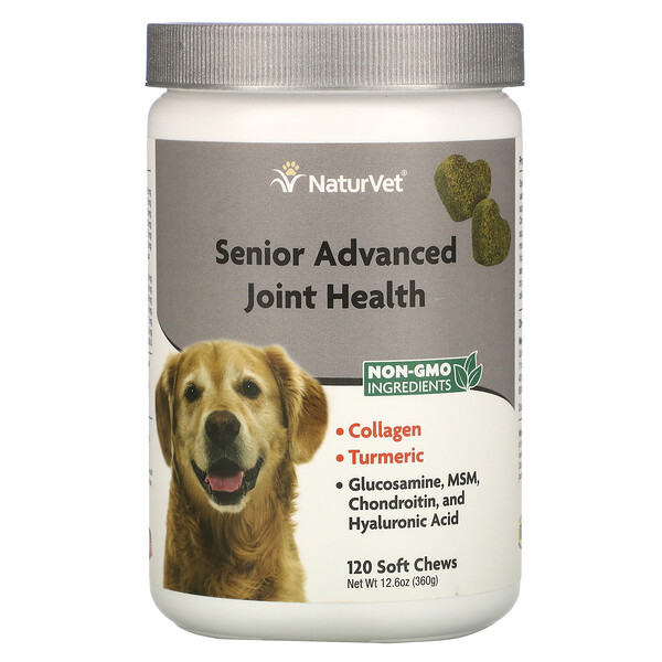 Senior Advanced Joint Health, 120 мягких жевательных таблеток, 12,6 унций (360 г) NaturVet