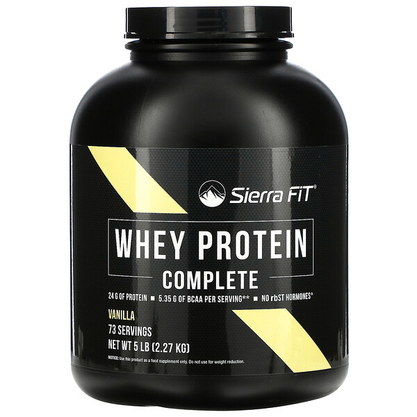 Whey Protein Complete, ваниль, 5 фунтов (2,27 кг) Sierra Fit