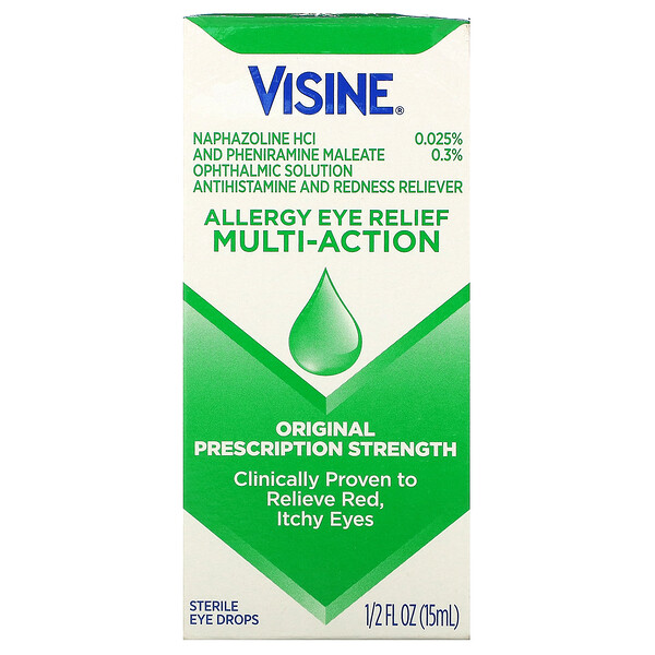 Allergy Eye Relief, Многофункциональные глазные капли, 1/2 жидкой унции (15 мл) Visine