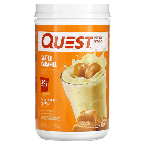 Протеиновый порошок, соленая карамель, 1,6 фунта (726 г) Quest Nutrition
