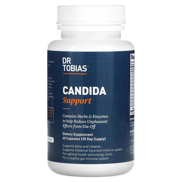 Поддержка Candida, 60 капсул Dr. Tobias