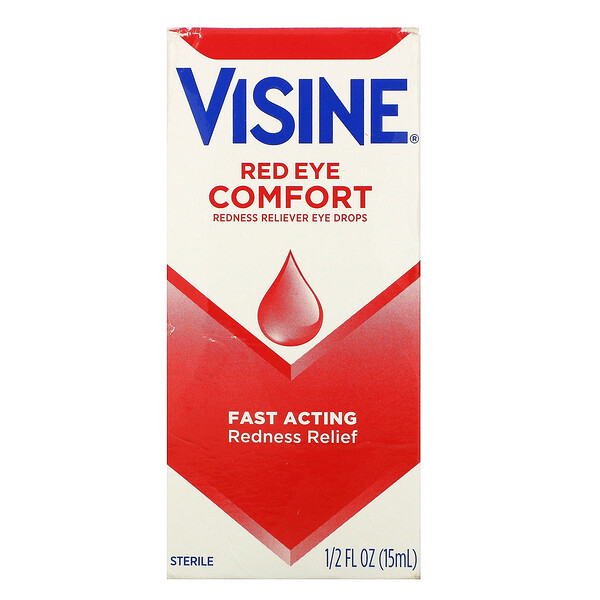 Red Eye Comfort, Глазные капли для снятия покраснения, 1/2 жидкой унции (15 мл) Visine